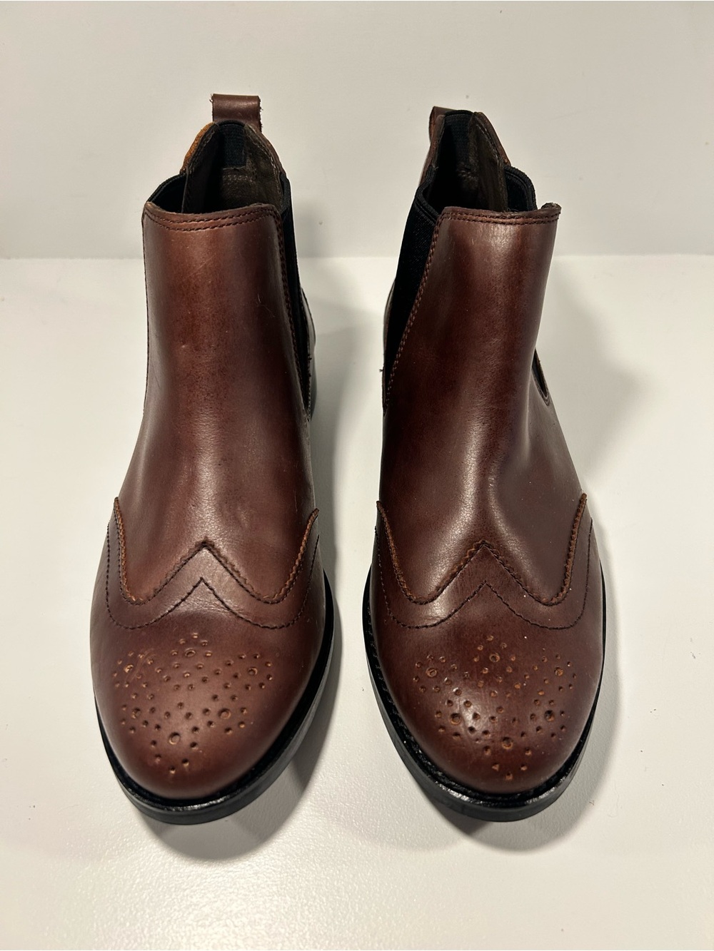 Sperry Top-Sider Chelsea Ankle Boots Women’s 7.5 Brown Leather Brogue Wingtip